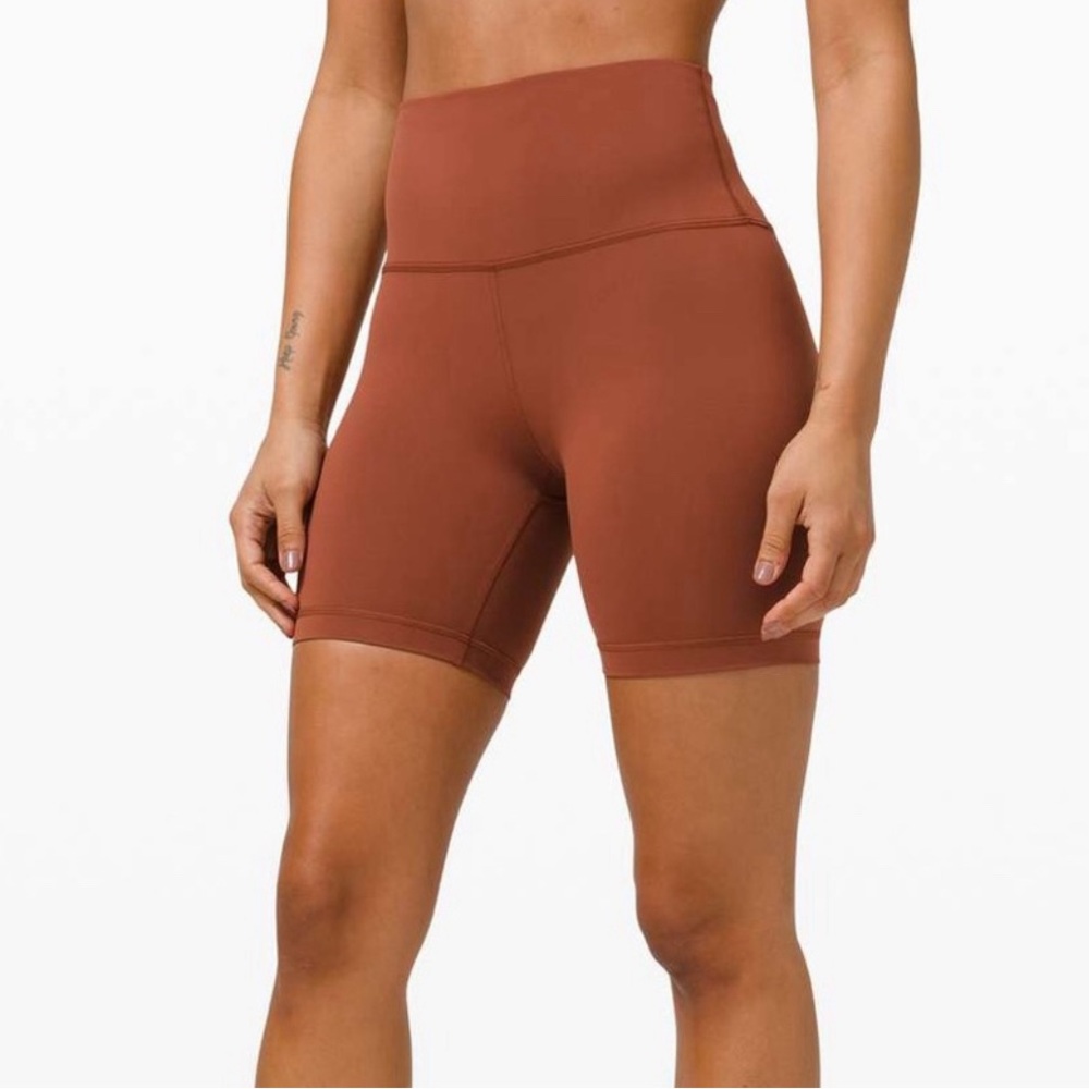 lululemon Wunder Train Shorts 6” (hemmed to 5”) | Dark Terracotta
